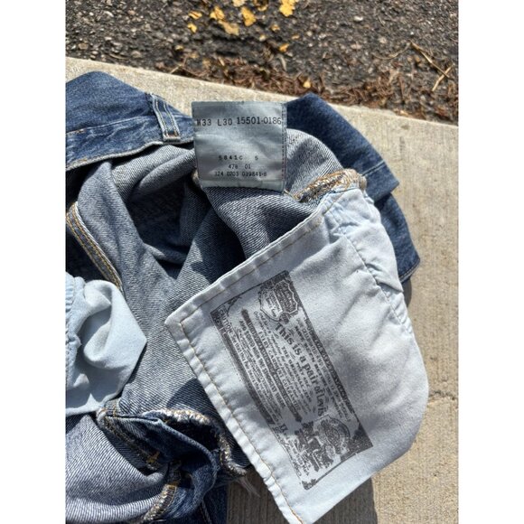 90’s Levi 501 Raw Selvedge Denim Jeans Raw Hem 31x30 - Picture 11 of 11